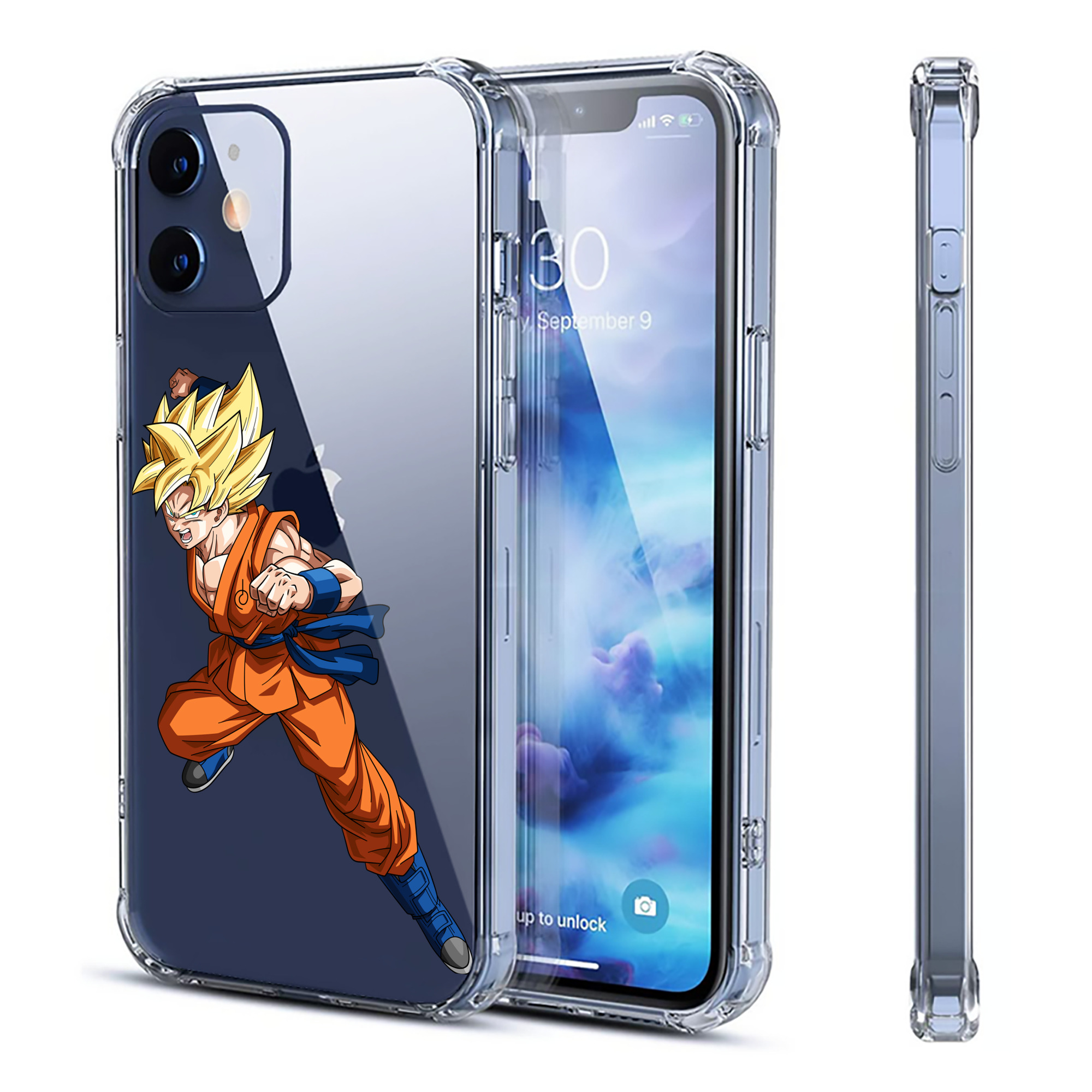 （画像用） ドラゴンボール 孫悟空（そん ごくう）Son Goku カカロット DRAGON BALL Kakarotto 【iPhone 12シリーズ対応】透明スマホケース（クリアソフトケース）